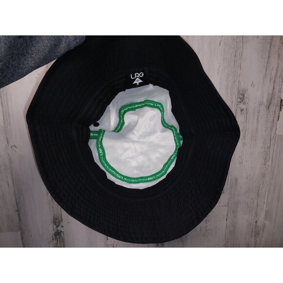 LRG Lifted Research Group Green Flower Black Bucket Hat One Size Fits Most - Picture 3 of 5
